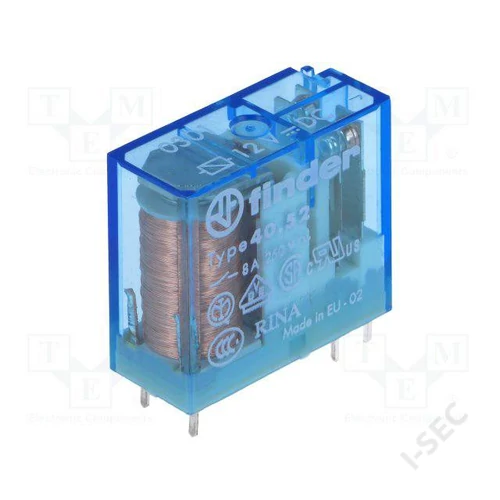 Finder relé NYÁK-hoz 12Vdc 8A