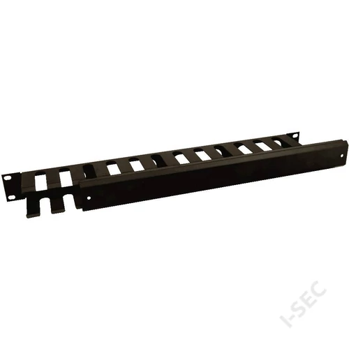 Rack gyûrûs kábelrendezõ, takarófedéllel 1U