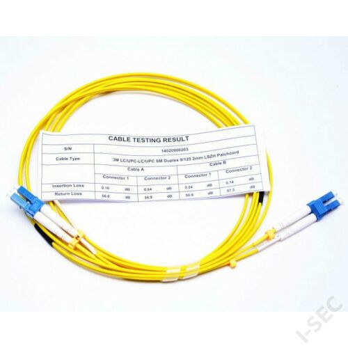 Optikai patch kábel 3m ST-ST 9/125