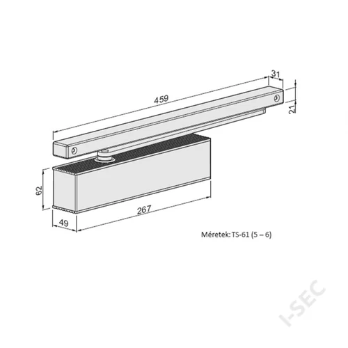TS61-EN5-6 Ajtócsukó, karos, / 1400 sz / 120 kg