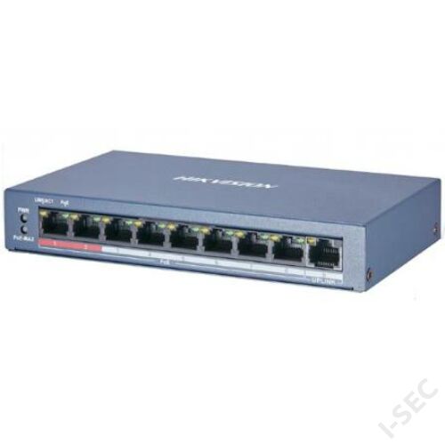 Hikvision DS-3e109P-E/M 9 port switch, 8 poe+1 uplink 60W