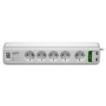 PM5U-GR elosztó 5 aljzat, USB töltõ