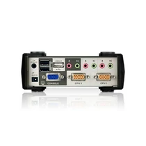 ATEN KVM switch 2PC, USB, VGA+Audió