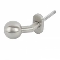 YH-S45O gomb, ovális cím, inox