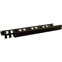 Rack gyûrûs kábelrendezõ, takarófedéllel 1U