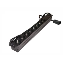 Elosztó,rack 19" 8-as, kapcs nelkül (IEC C14) 2m